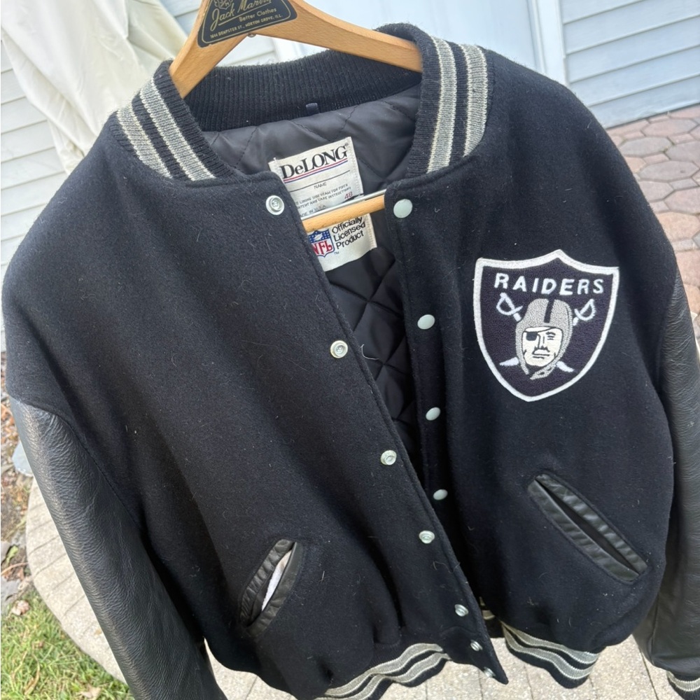 Vintage DeLONG Raiders Varsity Jacket